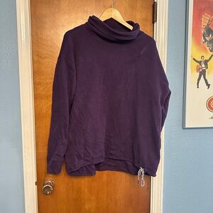 Lands' End Women's Cowl Neck Sweater - Deep Purple